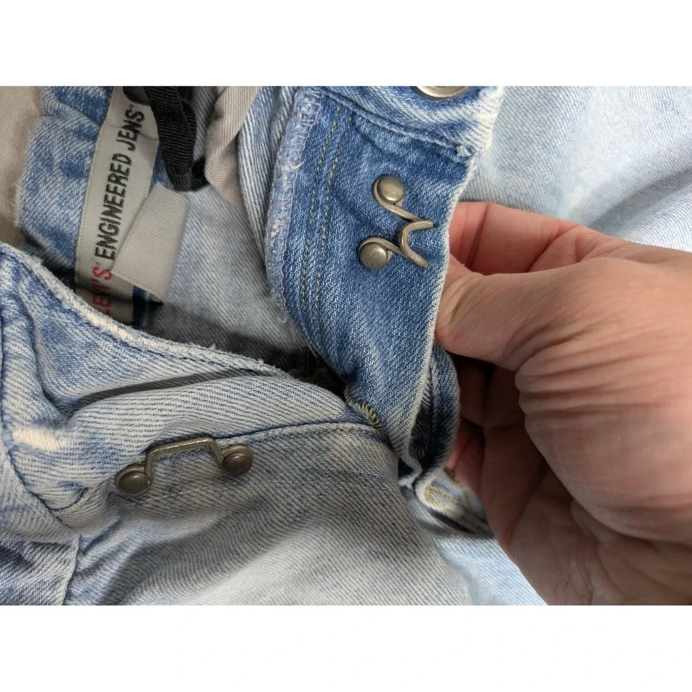 Vintage Levi's Engineered Twisted Jeans 34 (32x34) Hook Fastener Distressed Y2K